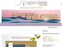 Tablet Screenshot of holycrossfairview.org